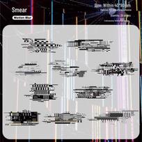 RetroStory Cyberpunk Laser Journal Stickers - Noise Space Series (20 Sheets)