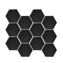 Pack of 12 Hexagonal Soundproof Wall Panels Acoustics Tiles Polyester Fiber Texture Sound Absorbing Panels for Studios juoda