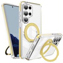 Highly Transparent Folding Magnet Stand Magnetic Phone Case For Samsung S26 Ultra S26 Plus Anti-Slip Frame Bumper Armor Cover Case & Holder&Galaxy S26