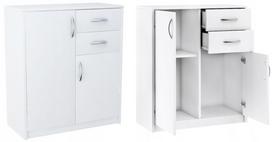 Chest Of Drawers 2D2S White Cabinet Drawers Shelf