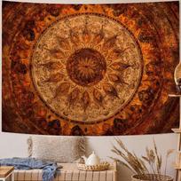 2D Antique Mandala Flower Tapestry, Boho Chic Wall Hanging for Room Background 47.2x31.5inch/120*80cm