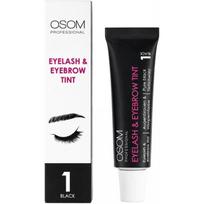 Antakių ir blakstienų dažai OSOM Professional Eyelash and Eyebrow Tint Black OSOMPTINT1, Nr. 1, juodos spalvos, 15 ml