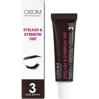 Antakių ir blakstienų dažai OSOM Professional Eyelash and Eyebrow Tint Dark Brown OSOMPTINT3, Nr. 3, rudos spalvos, 15 ml