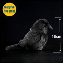 Varnos pliušinis žaislas Corvus Corax pliušinis varnos pliušas Gyvūnai pliušiniai žaislai Paukščiai pliušiniai žaislai Imitacinė lėlė žaislas Vaikams black