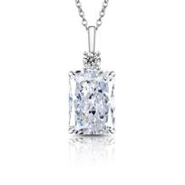 925 Sterling Silver Luxury Light Luxury Ice Flower Cut Crystal Zircon Perfume Bottle Pendant Necklace Birthday Anniversary Gift