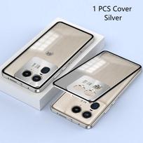 Lydinio Metalinis Objektyvo Apsaugos Dėklas Motorola Edge 50 Ultra X50 Ultra, Skaidrus Grūdintas Stiklas, Kietas Smūgiams Atsparus Dangtelis Buferis For Moto X50 Ultra juoda