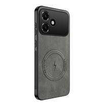 For Oppo A6C Vintage Business Phone Case Cover Sheepskin Leather Magnetic Case Oppo A6 Pro 4G Wireless Case Fundas for Oppo A6 Oppo A6 pilka