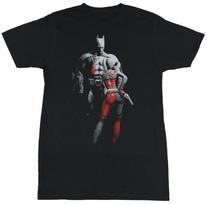 Arkham Origins Mens Batman Harley Quinn Charcoal Shirt New XS M XXXXL