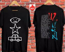 Tour Zoo Tv U2 Vintage 1991 90-ųjų Roko Marškinėliai Kūdikis Achtung Grupės Koncertas Rap Hop Hip XXXXL brown