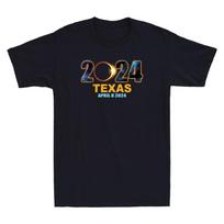 2026 Texas April 8 2026 Total Solar Eclipse Funny Geek Gift Retro Men T-shirt S