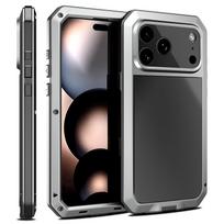 Luxury Heavy Duty Case For iPhone 17 16 15 Pro Max Plus Metal Heavy Duty 360 Full Body Shockproof Armour Protective Cover Fundas Case & Screen Protector&iPhone XS