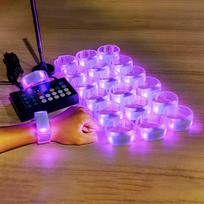 DMX Valdymas LED Spalvos Keitimo RGB Apyrankė Šviečianti LED Apyrankė 70*25mm balta