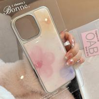 Chunri ins Watercolor Flower Applicable 16 Apple 17Pro Max Mobile Phone Case iphone14 Epoxy 13 Huawei 15 17promax