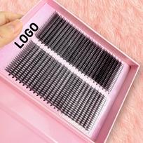 Private Label Wholesale Matte Lash Trays Anime Spire Narrow Premade Cashmere Feathered Comic Spire Lash Extension Trays regular box&J&8-15mm&0.07MM