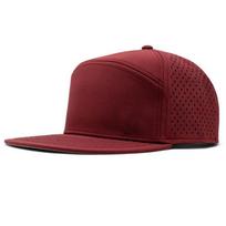 Custom Versatile Breathable Large Brim Flat Brimmed 6-Panel Patch Work Hat Men Women Outdoor Sun Shading Waterproof Baseball Cap One Size raudona