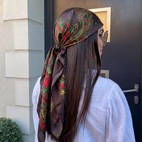 Satin Scarf Square Hijab Luxury Turban Print Female Headband Shawl Headscarf Bandana Neckerchief Windproof Wraps Handkerchief 90x90cm