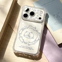 Cat cat watch for Apple Huawei vivo Xiaomi transparent niche high-end iPhone17PM mobile phone case female apple 7/apple 8