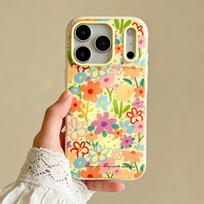 ins graffiti flowers apply to Apple Huawei vivo Xiaomi premium sense mobile phone case iPhone17 matte niche apple 7