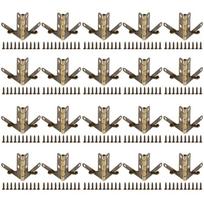 20pcs Folding Support Case Hinge Mini Lid Hinge Antique Box Hinge  Wine Case bronza