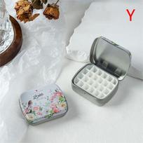 Nešiojama tuščia akvarelės skardinė dėžutė, 24 grotelės, mini akvarelės dažų paletė, kelioninis dažymo dažų dėklas, meno reikmenys