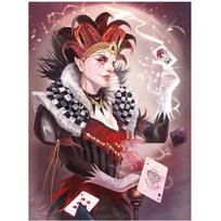Full 5D Diy Diamond Painting Woman playing cards Embroidery Cross Stitch Home Decor Handmade Gift 25x30cm gray