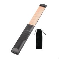 Kišeninė akustinė gitara 6 stygos grifas, praktikos įrankis, nešiojama, lengva naudoti, 6 Fret Maples Black