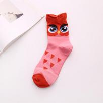 1pairs Cartoon Eule Nette Girs Socke Kwaii Lustige Mode Anime Frühling Herbst Schweiß Absorption Klassische Baumwolle Socke Lolita Wonmens raudona
