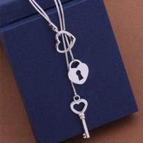An451 925 Sterling Silver Necklace 925 Silver Fashion Jewelry Pendant /Astajkaa Axxajpea blue