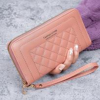 new ladies purse long Joker zipper clutch bag embroidered fashion large capacity soft wallet mobile phone bag