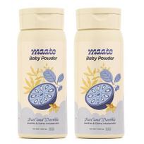 Maate Baby Powder (Pack of 2 * 100 gm) | 100% Natural & Talc Free | Ayurvedic Herbs Bael, Darbha & Rose Petals | For Kids