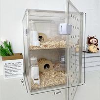 Luxury Transparent Double-Layer Acrylic Hamster Cage Villa Double Layer Cage