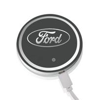 Car Sticker 7 Colors LED Car Cup Holder Lights Luminous Coaster Water Cup Pad For Ford Escape Kuga Mondeo Ecosport Fiesta Focus juoda