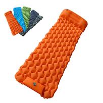 Outdoor Camping Sleeping Mat Inflatable Air Mattress With Foot Pump For Hiking Beach Tent 190 X 58 X 5.5cm orange