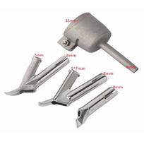 4Pcs Hot Air Welding Torch Fittings Welding Nozzle Stainless Steel Welding Nozzle Triangle Fixed Point Nozzle Round Nozzle