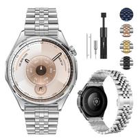 22mm Metal Strap for Huawei Watch GT6 Pro GT5 Pro 46mm Stainless Steel Bracelet Watchband Huawei Watch 5/4/GT6/5/4 GT3 Pro 46mm Universal 22mm sidabras