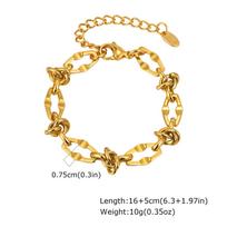 Vnox Vintage Luxury Geometric Charm Bracelet Stainless Steel Handmade Chain Jewelry Fashion Accessories for Women