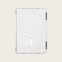 Transparent For MagSafe Card Sleeve 2 Card Slots Shockproof Magnetic Stand Card Holder Detachable for iphone 17/16/15/14/13/12 skaidri