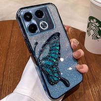 Luxury Quicksand Butterfly Holder Glitter Case For Infinix Note 30 40 50 Pro Plus 30i Zero 50 Shockproof Soft Cover Note 40