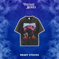 Vintage Series Travis Scott Oversized Authentic Streetwear Unisex Washed Tee III (Hot Selling) S įvairiaspalvis