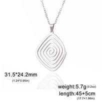 Dawapara Ancient Greek Spiral Necklace Sacred Geometry Spirit Akasha Power and Wisdom Amulet Stainless Steel Spiritual Jewelry