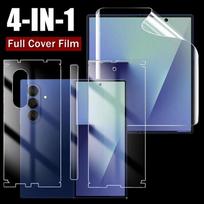 4in1 Viso paviršiaus hidrogelio plėvelė, skirta Samsung Galaxy Z Fold 7 Fold7, priekinei, galinei, vidinei vyriui, lankstus ekrano apsaugas Z Fold 7 for Z Fold 7