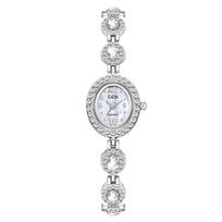 Niche High-End Bracelet Watch Light Luxury Oval Rhinestone Quartz Watch Women'S Small Exquisite Literary Watch
