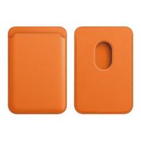 Strong Magnetic Leather Card Bag for IPhone16  15 14 12 11 13 Pro Max Magnetic 14 15 Plus Leather Wallet Phone Case Accessories oranžinė