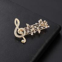 Harp Clothes Accessories Guitar Luxury Sense Women Brooch Musical Instruments Brooch Music Score Brooch Korean Style Badge