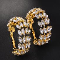 Luxury Full Rhinestone Cluster Earrings for Women Statement Oversized Crystal Studs Elegant Evening Gala Party Jewelry