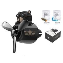Car Air Vent Freshener Perfume Clip Bear Pilot Modeling Car Aromatherapy LED Fan Fragrance Aroma Diffuser Automotive Decoration