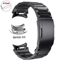 „No Gaps“ titano dirželis skirtas „Samsung Galaxy Watch 6 Classic“ 43 mm 47 mm 6/5/4 40 mm 44 mm 5Pro 45 mm prabangi verslo apyrankė, skirta 42 mm 46 mm for Watch 4 40mm juoda