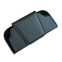 Car Sun Visor Glasses Case Auto Leather Glasses Holder Sunglasses Clip Card Ticket Holder Multi-Function Car Interior Storage juoda