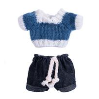 Doll Clothes Set Jeans & Knitted Sweater Baby Outfit for 15cm Dolls Trendy Doll Outfit Collection for Doll Collectors D