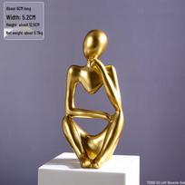 Golden Light Luxury Resin Handicrafts Collection: Ornaments for Office, Living Room, Wine & TV Cabinets As shown in picture